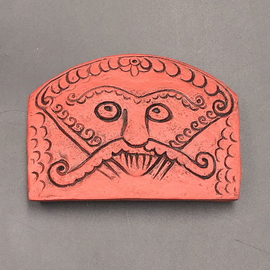 Norse Loki Plaque in Red Gray Finish - 3 1/2 x 4 1/2 Inches