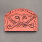 Norse Loki Plaque in Red Gray Finish - 3 1/2 x 4 1/2 Inches