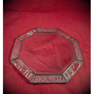6 Inch Eight-Sided Mirror Featuring a 1 Inch Silver Border