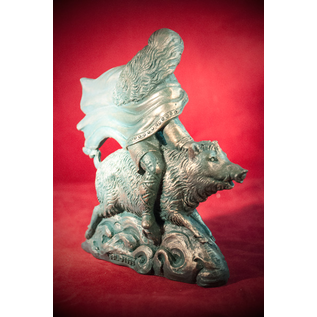Freya on Boar in Blue Verdigris Finish - 5 1/2 Inches Tall