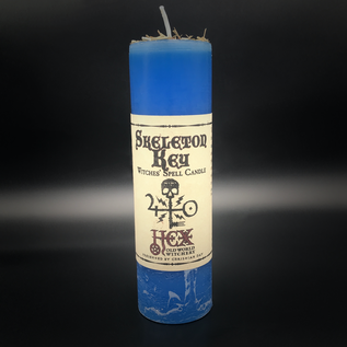 Hex Pillar Candle - Skeleton Key