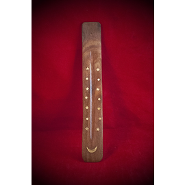 Brown Incense Stick Holder Stars and Moon
