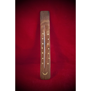 Brown Incense Stick Holder Stars and Moon