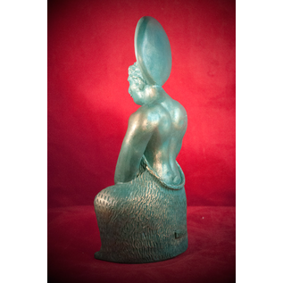 Satyr Herne Statue in Green Finish - 9 Inches Tall