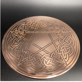 Celtic Altar Pentacle - 6 Inches Wide in Copper