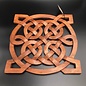 Celtic Square Magic Knot Wall Hanging in Mahogany