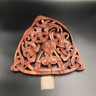 Triskel in Circle Wall Hanging in Mahogany