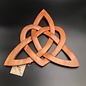 Celtic Heart Triquetra Wall Hanging in Mahogany