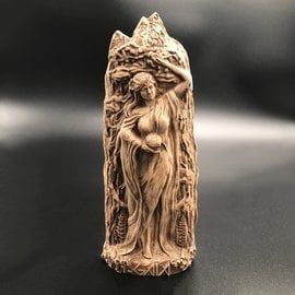 Ash Wooden Gaia Statue - 8 Inches Tall