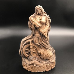 Ash Wooden Frigg Statue - 8 Inches Tall