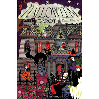 U.S. Games Systems Halloween Tarot Deck & Book Set: 78-Card Deck [With Book], The - by Karin Lee, Kipling West