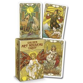 Llewellyn Worldwide Golden Art Nouveau Tarot Mini by Giulia Francesca Massaglia