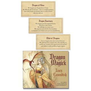Llewellyn Publications Dragon Magick Affirmation Deck: Strength and Wisdom from the Realm of Dragons - by Lucy Cavendish