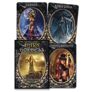 Llewellyn Publications Dark Goddess Oracle Cards - by Barbara Meiklejohn-Free, Flavia Kate Peters, Kate Osborne