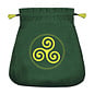 Llewellyn Publications Celtic Triskel Velvet Bag - by Lo Scarabeo