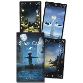 Llewellyn Publications Black Cats Tarot Deck, The - by Lo Scarabeo, Maria Kuara