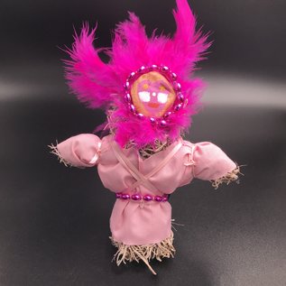 New Orleans Swamp Witch Voodoo Doll in Pink