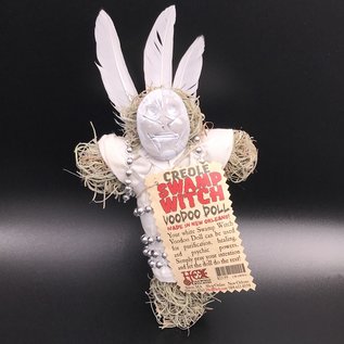 New Orleans Swamp Witch Voodoo Doll in White
