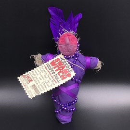 New Orleans Swamp Witch Voodoo Doll in Purple