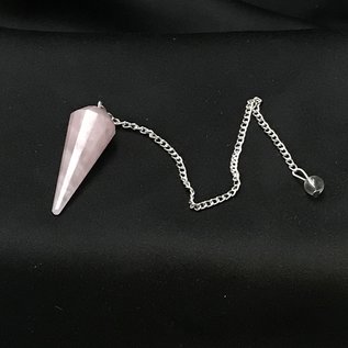 Rose Quartz 12 Faceted Pendulum