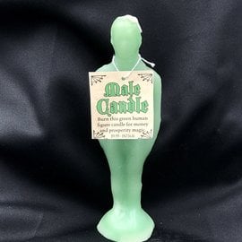 Green Male Image Candle