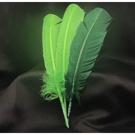 Green Feather Quill Pen