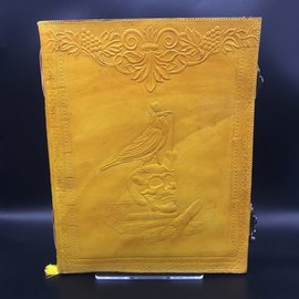 Large Crow & Skull Journal in Yellow