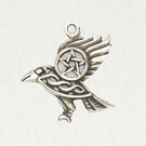 Pentacle of the Raven Pendant in Lead-Free Pewter