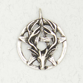 Wiccan Stag Pendant in Lead-Free Pewter