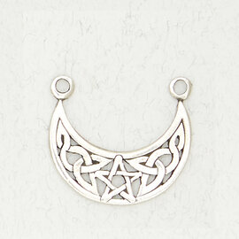 Pentacle with Celtic Weave Pendant in Lead-Free Pewter