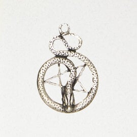 Pentacle of the Snake Pendant in Lead-Free Pewter
