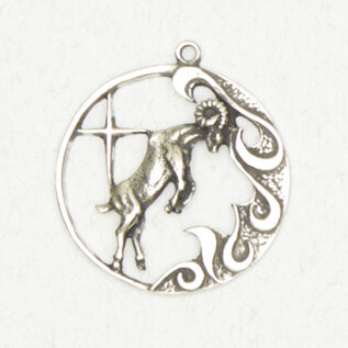 Aries Zodiac Talisman Pendant in Lead-Free Pewter