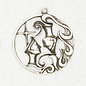 Gemini Zodiac Talisman Pendant in Lead-Free Pewter