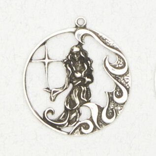 Virgo Zodiac Talisman Pendant in Lead-Free Pewter