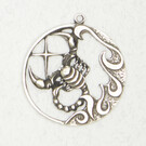 Scorpio Zodiac Talisman Pendant in Lead-Free Pewter