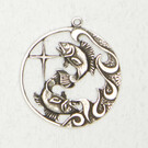 Pisces Zodiac Talisman Pendant in Lead-Free Pewter