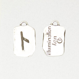 Ken (Illumination) Runestone Pendant in Lead-Free Pewter