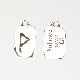 Wyn (Balance) Runestone Pendant in Lead-Free Pewter
