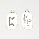 Peorth (Initiation) Runestone Pendant in Lead-Free Pewter