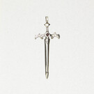 Excalibur with Accent Stone Pendant in Lead-Free Pewter