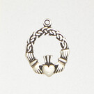 Claddagh Heart Pendant in Lead-Free Pewter