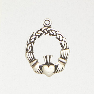 Claddagh Heart Pendant in Lead-Free Pewter