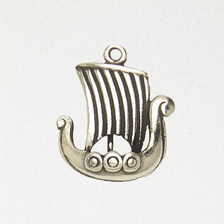 Viking Ship Norse Pendant in Lead-Free Pewter