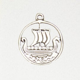 Viking Ship Norse Pendant in Lead-Free Pewter