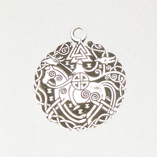 Valknut Knot Norse Pendant in Lead-Free Pewter