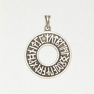 Runic Circle Norse Pendant in Lead-Free Pewter