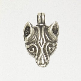 Viking Wolf's Head Norse Pendant in Lead-Free Pewter