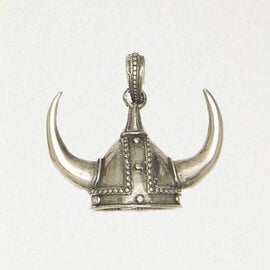 Viking Helmet Norse Pendant in Lead-Free Pewter