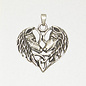 Celtic Wolves Pendant in Lead-Free Pewter