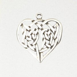 Celtic Weave Heart Pendant in Lead-Free Pewter